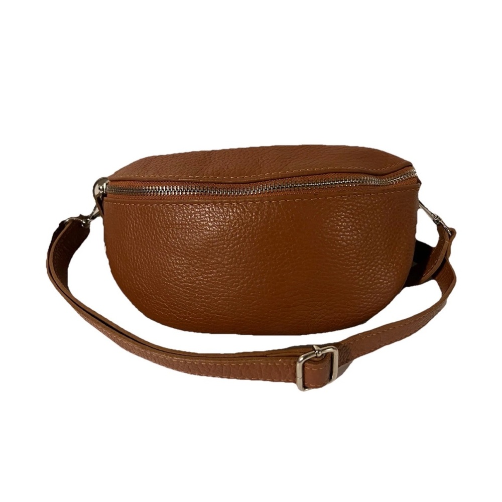 Soft Pebbled Leather Crossbody Belt Bag